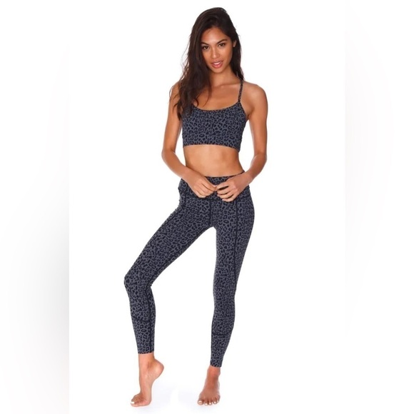 Varley Bedford Tight Leggings, Midnight Cheetah, Size S - Picture 4 of 11